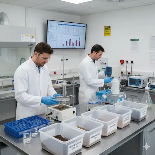 a laboratory or industrial testing environment conducting WAC testing